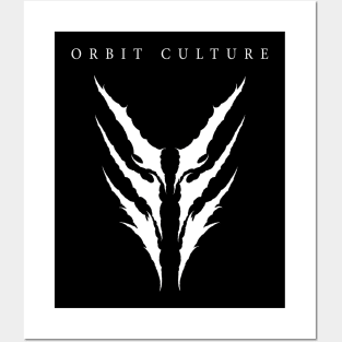 Orbit Culture White Logos Posters and Art